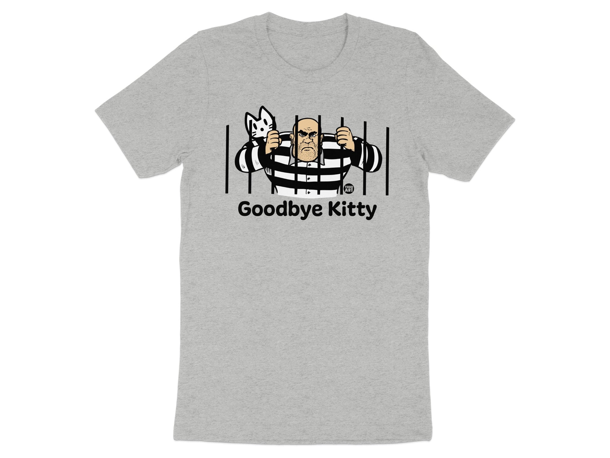 Cartoon Prisoner Holding Cat Goodbye Kitty Shirt