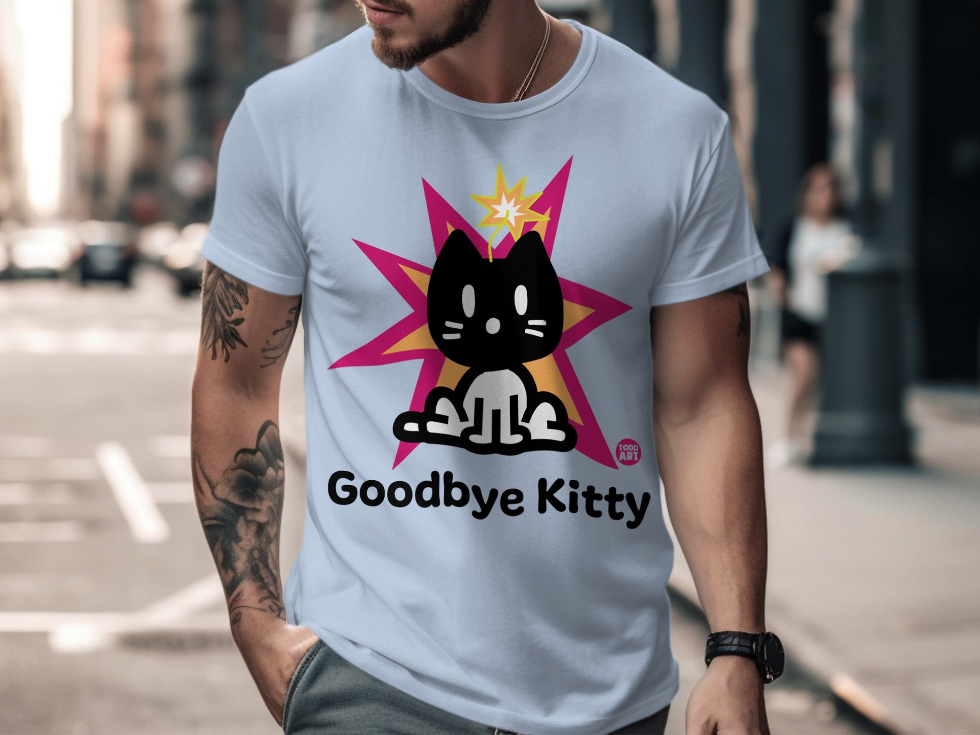 Goodbye Kitty Graphic Tee for Cat Lovers