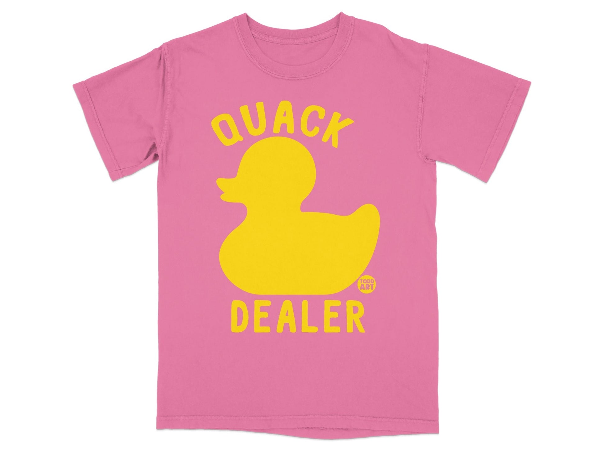 Quack Dealer Yellow Duck Design Graphic T-Shirt