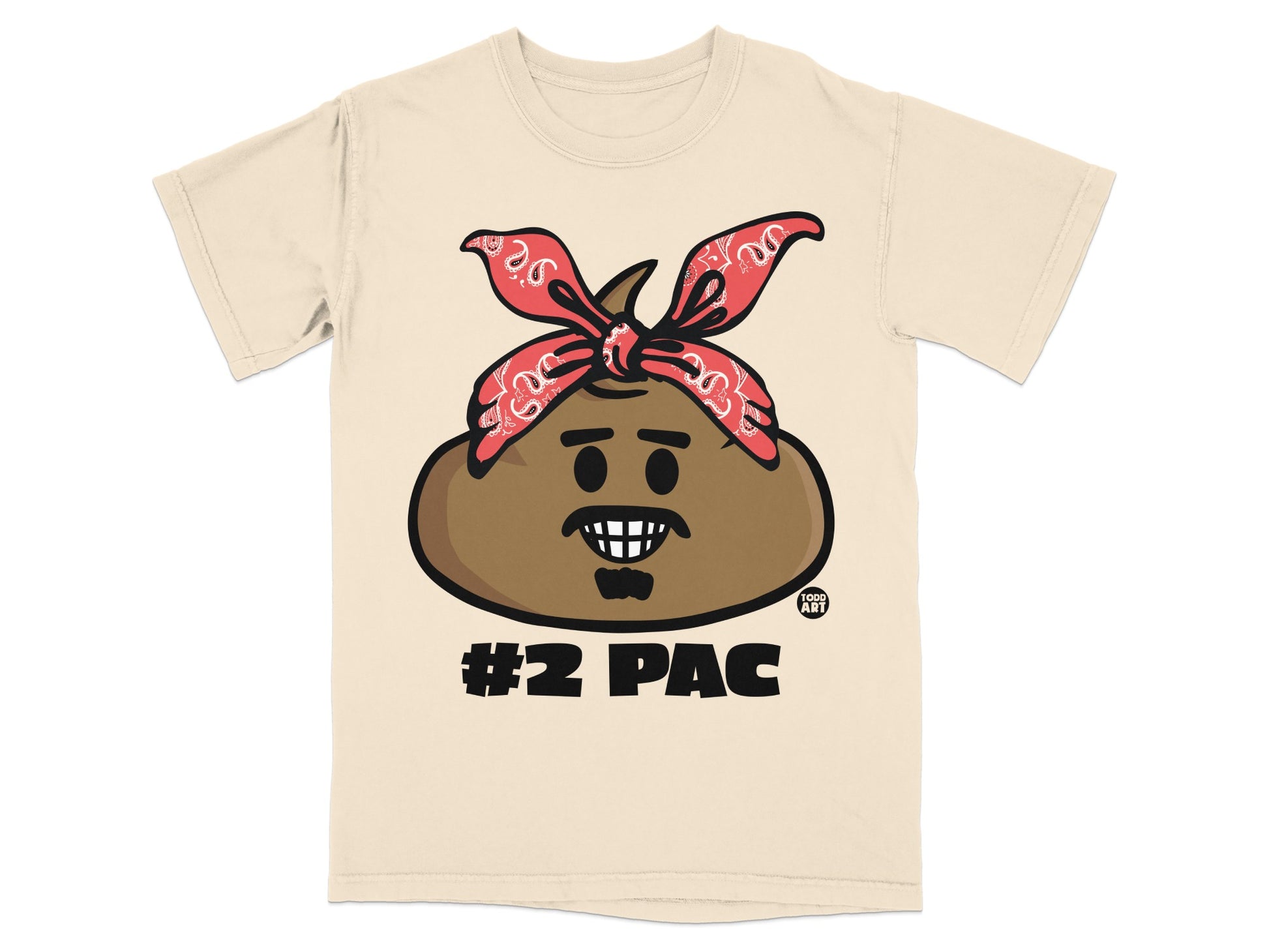 Cartoon brown face with bandana and #2 PAC text.