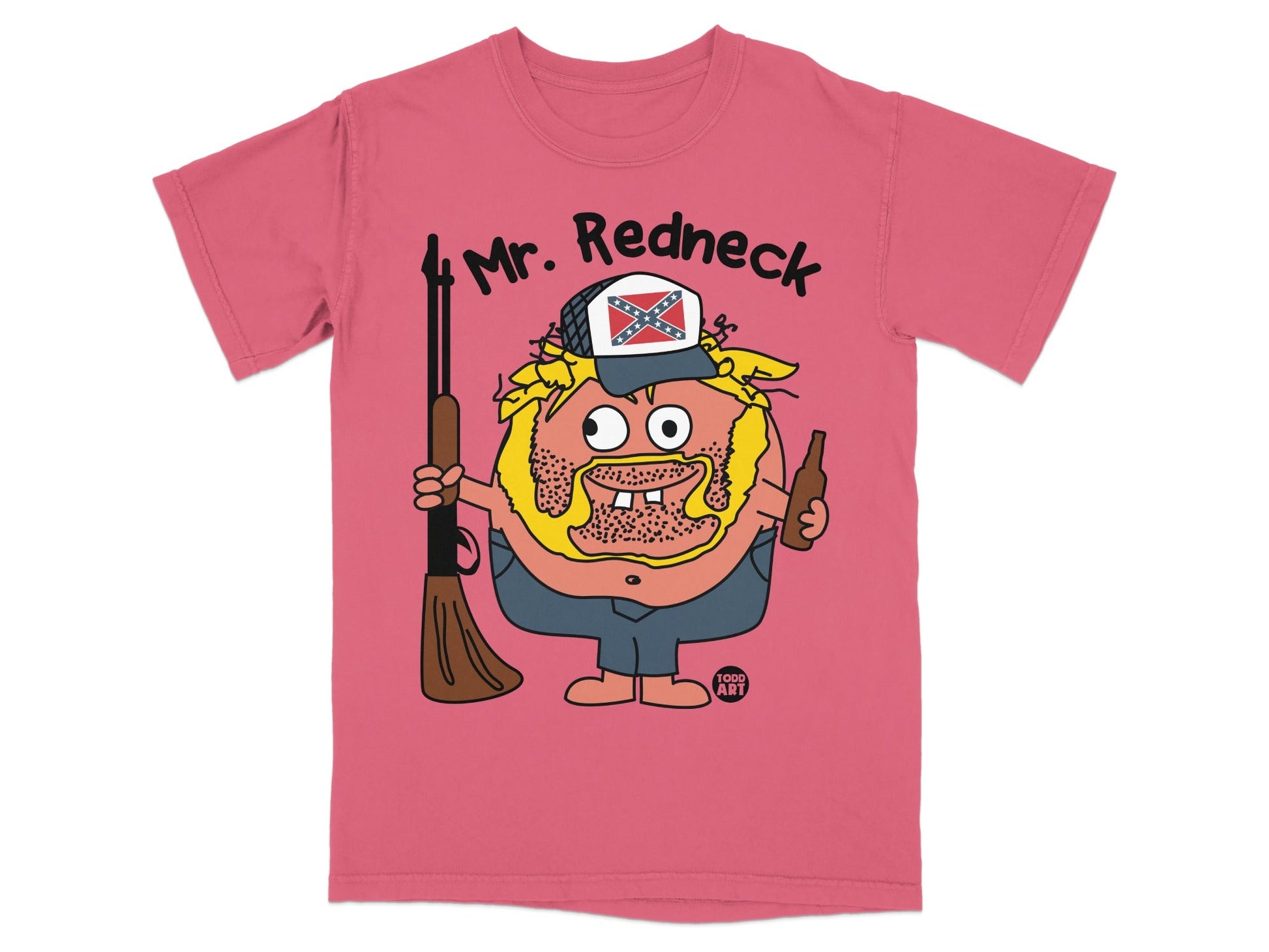 Mr. Redneck Cartoon Character T-Shirt Artwork Design
