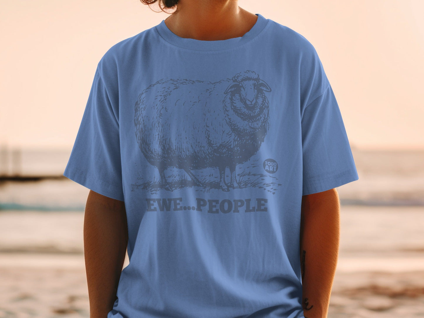 Ewe...People Sheep Graphic Tee Casual Unisex T-Shirt