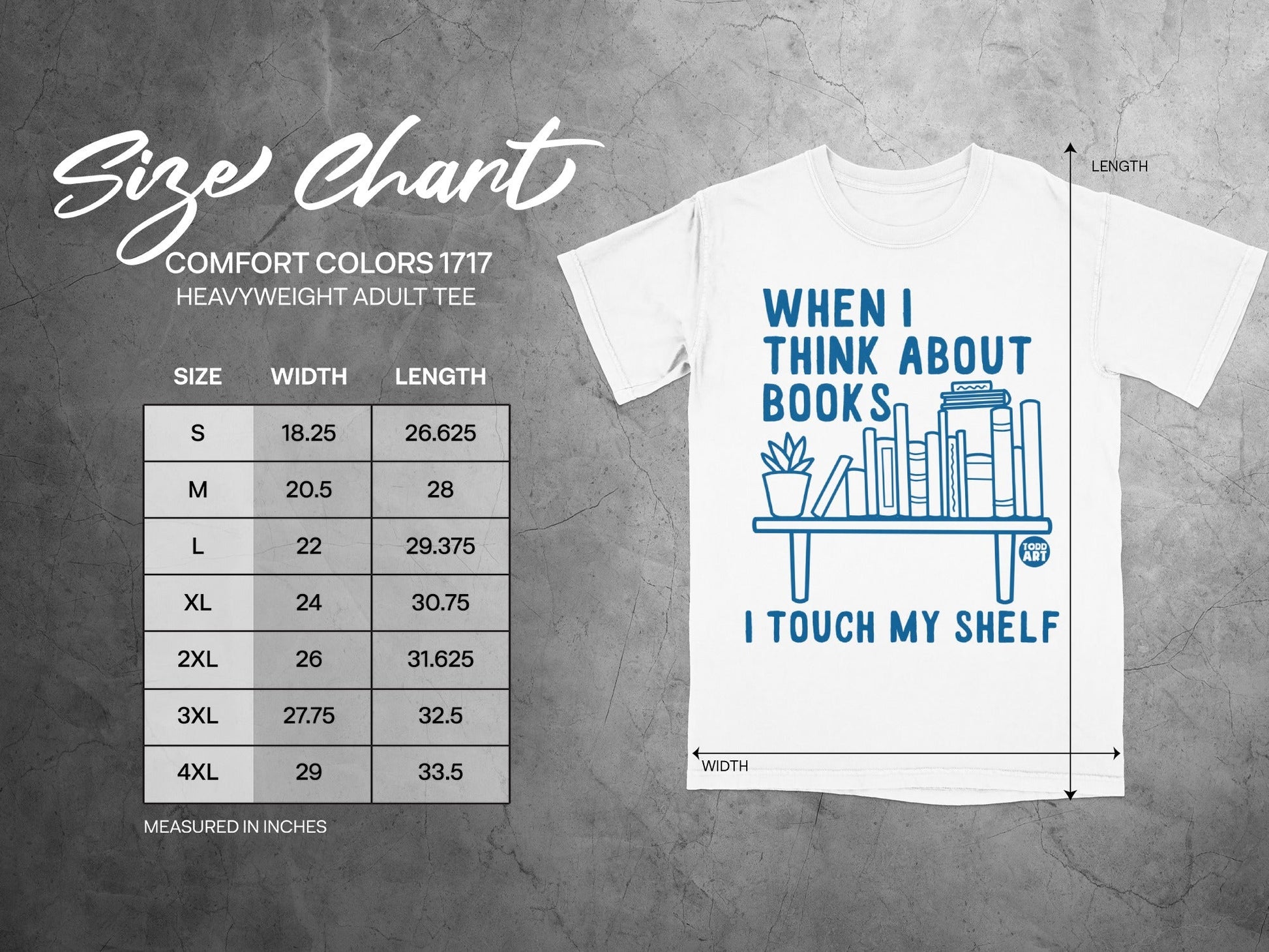 'When I Think About Books I Touch My Shelf Tee'