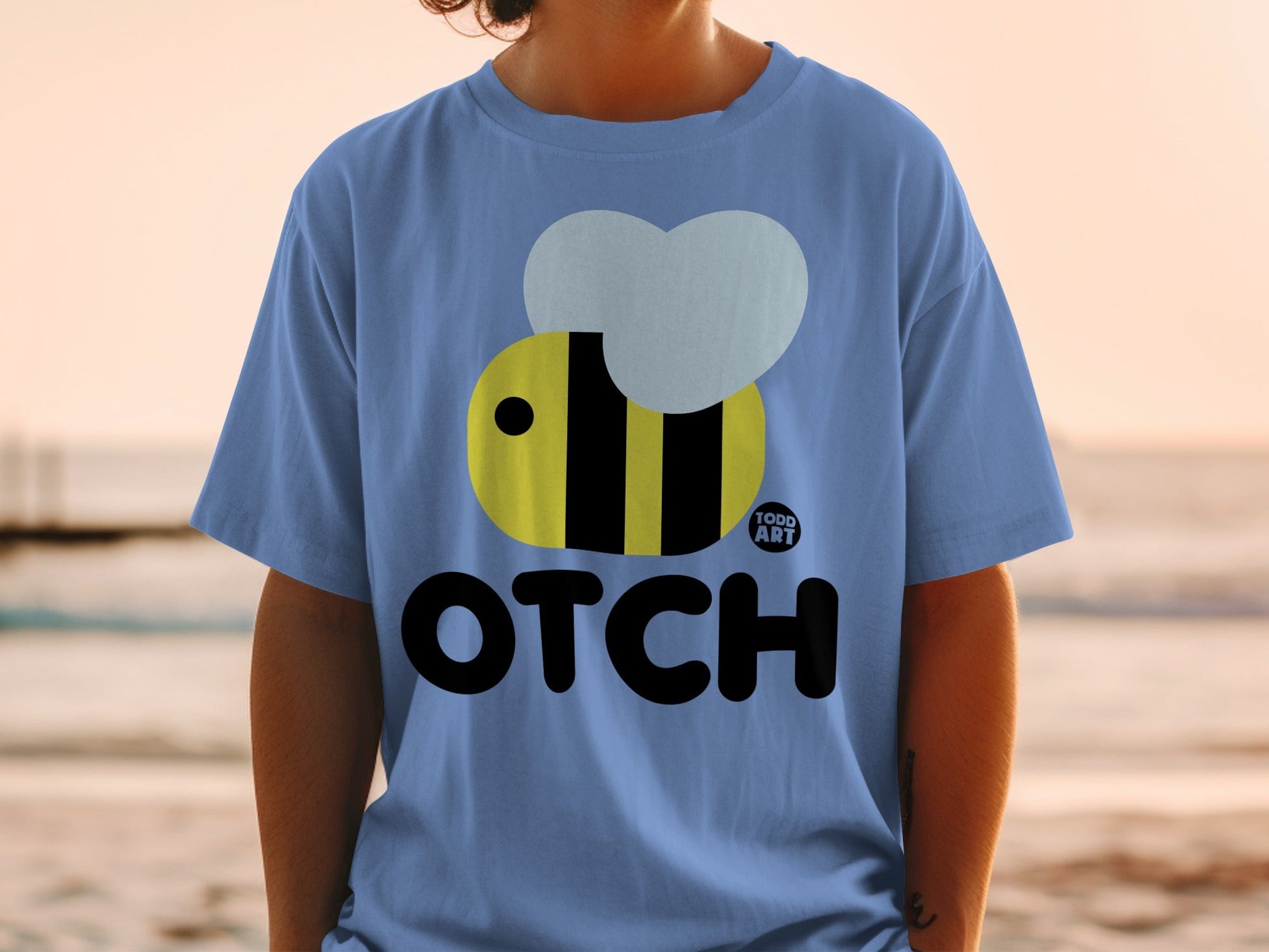 Cute Bee OTCH Todd Art Graphic T-Shirt Design