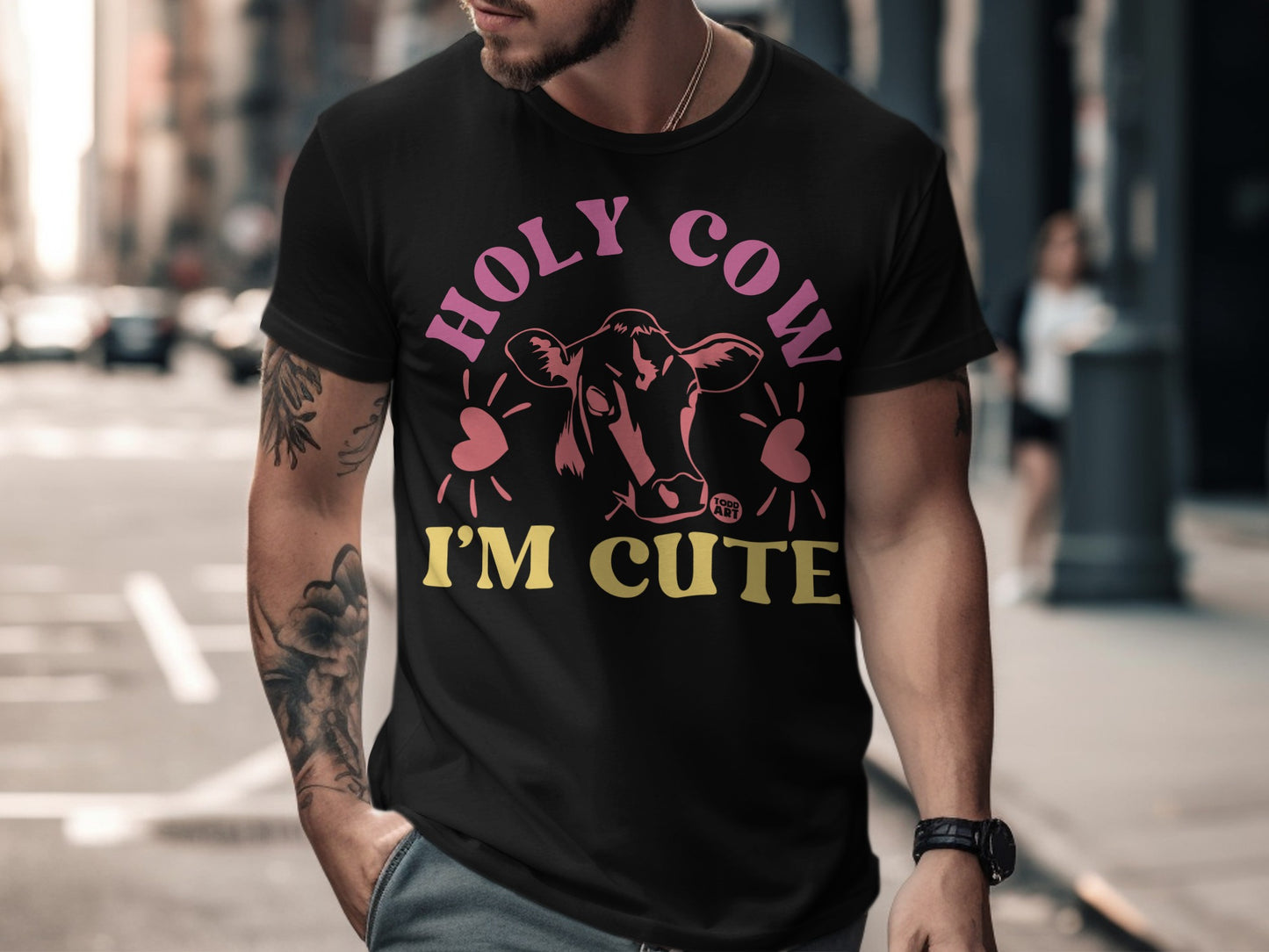 Holy Cow I'm Cute Graphic Tee for Fun Casual Style