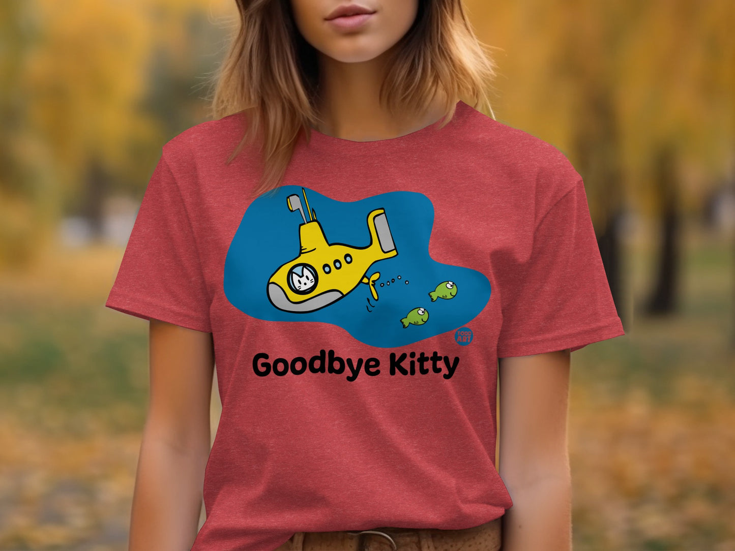 Funny Yellow Submarine Goodbye Kitty Shirt