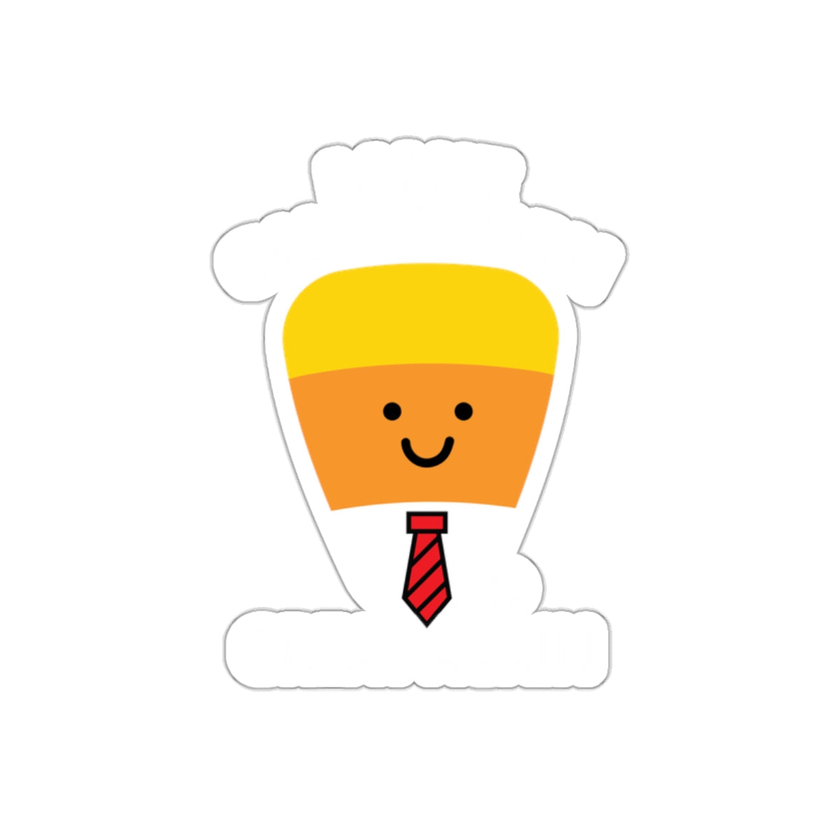 Smiling Candy Corn with Red Tie Sticker Product