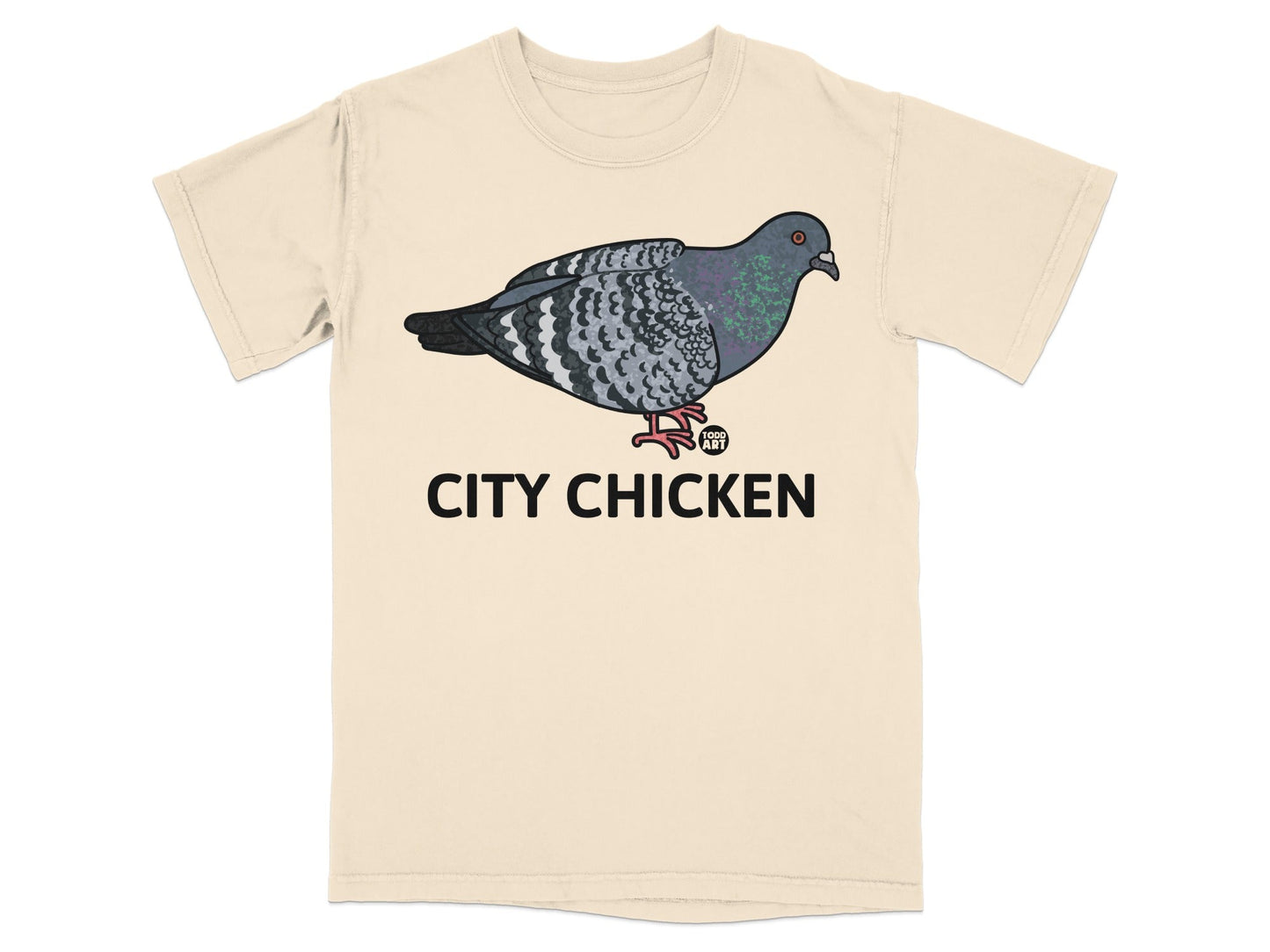City Chicken Graphic Design Casual Wearable Art Shirt