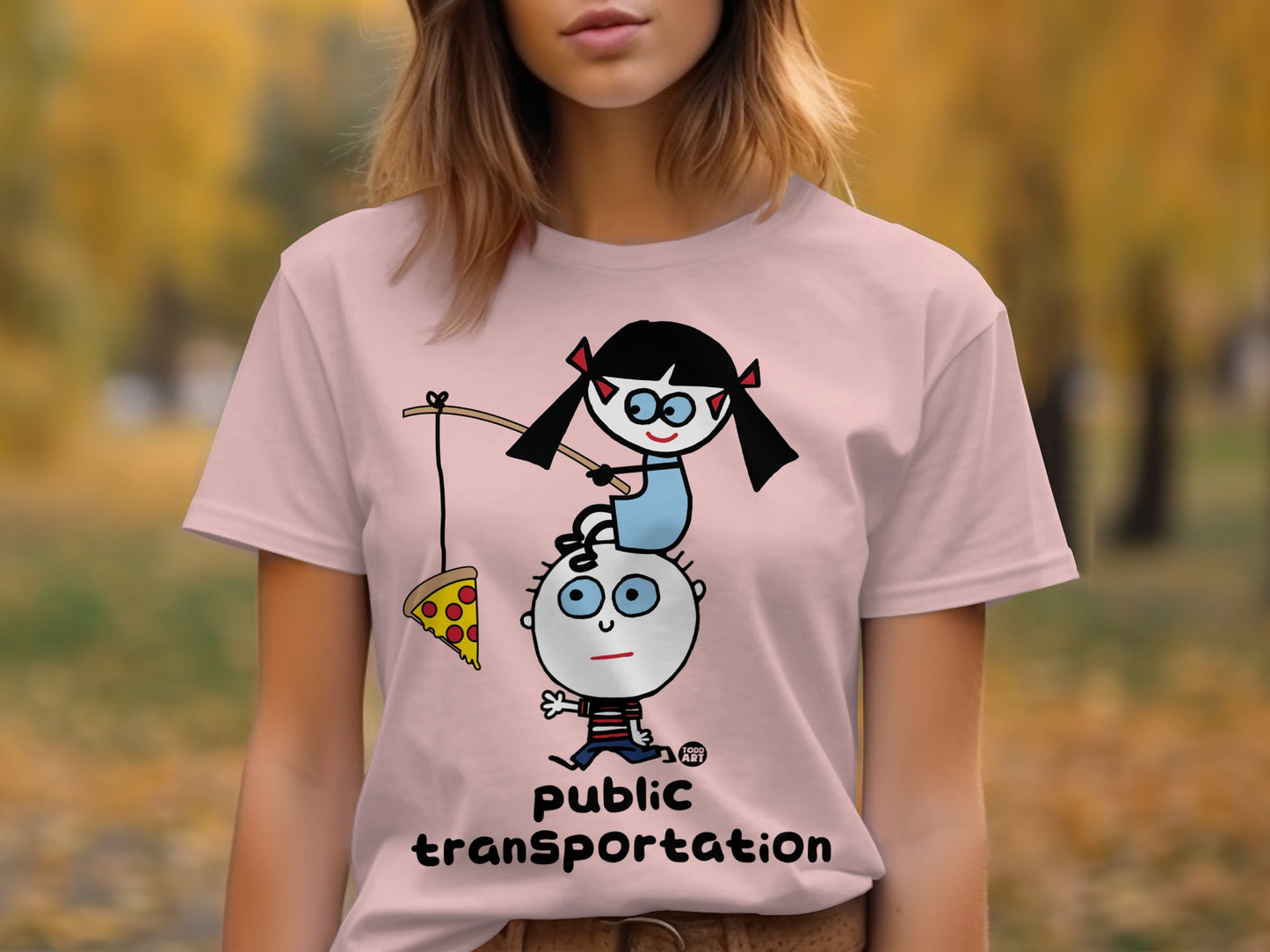 Fun Cartoon Characters Public Transportation T-Shirt