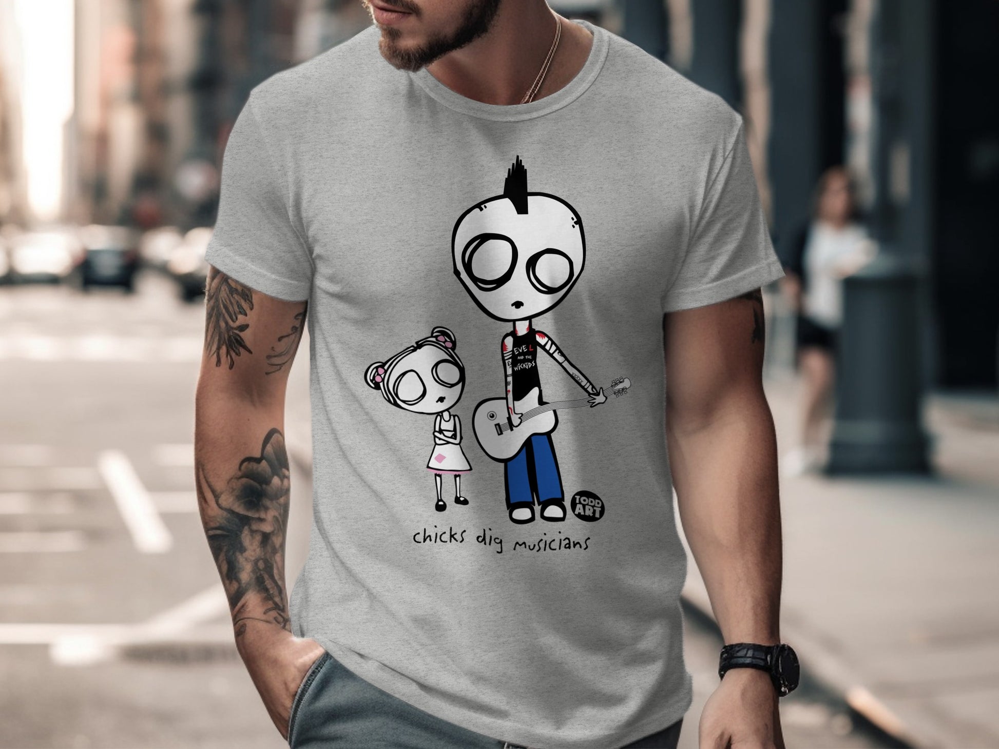 Chicks Dig Musicians Rock Band Graphic Tee product