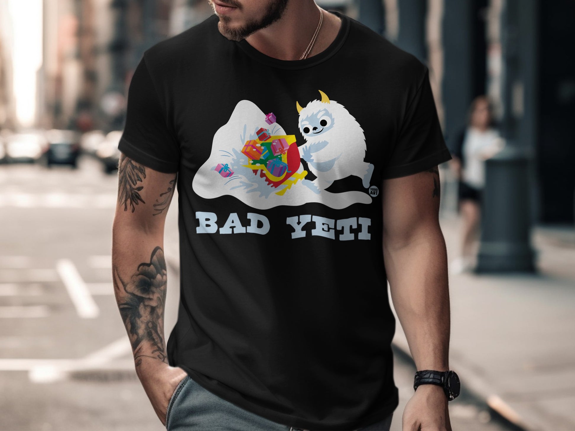 Bad Yeti Graphic Tee for Urban Streetwear Enthusiasts