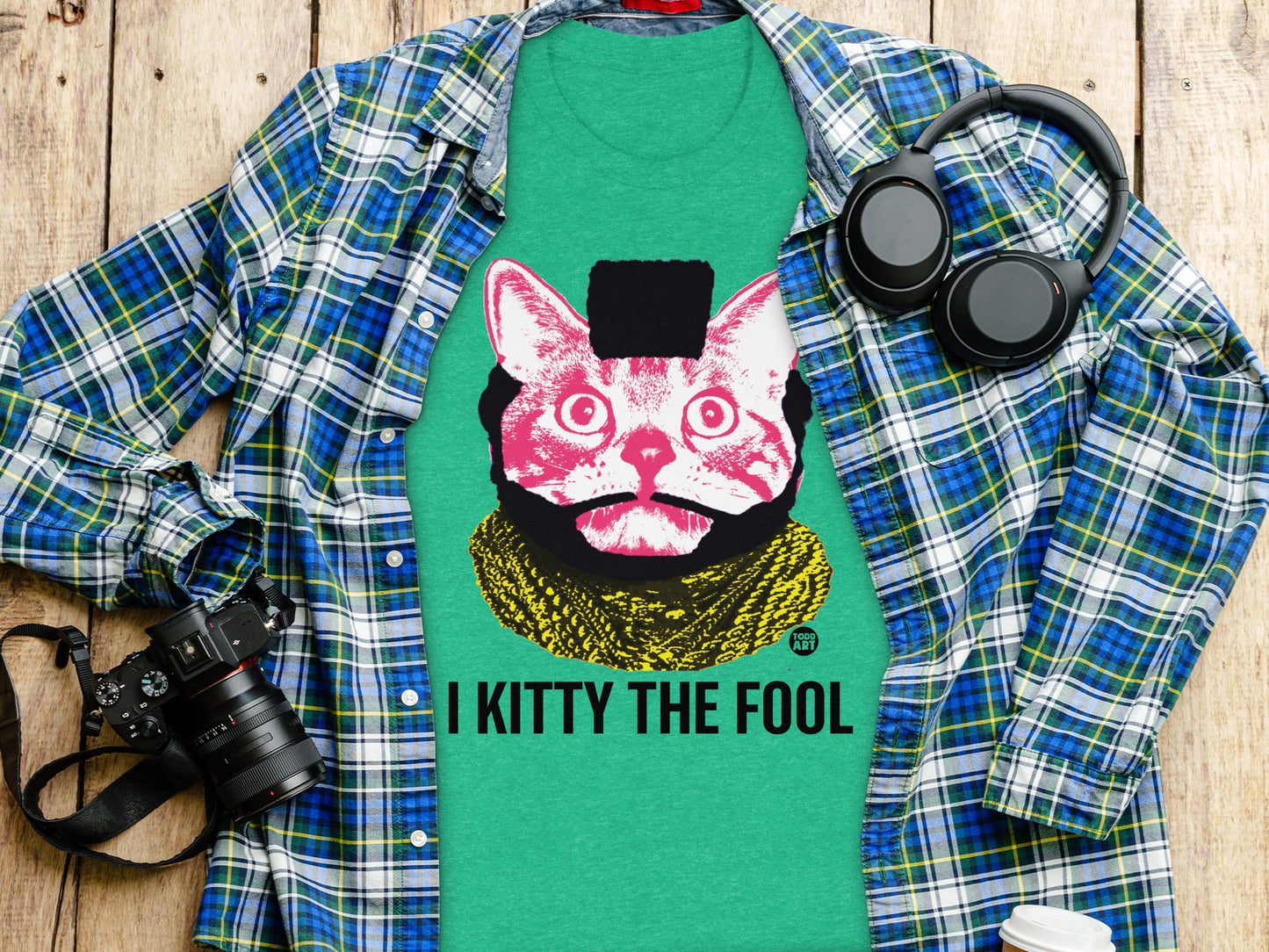 I Kitty The Fool Graphic Printed Cat T-Shirt