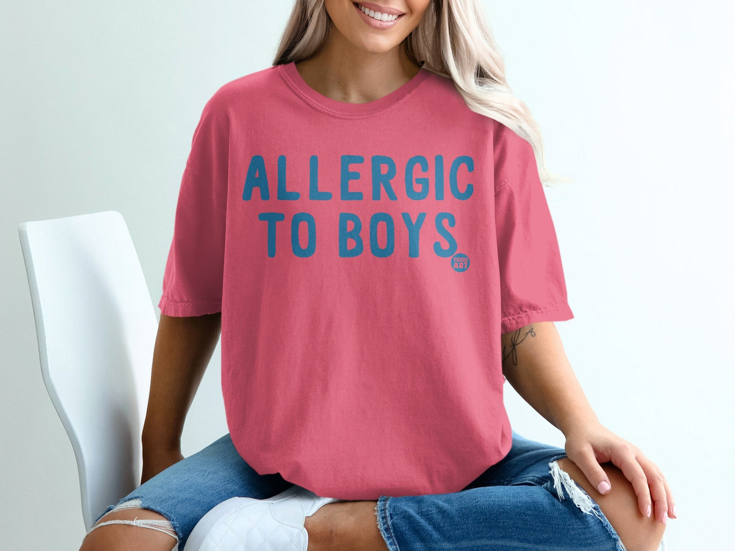 Allergic to Boys Graphic T-Shirt for a Bold Statement