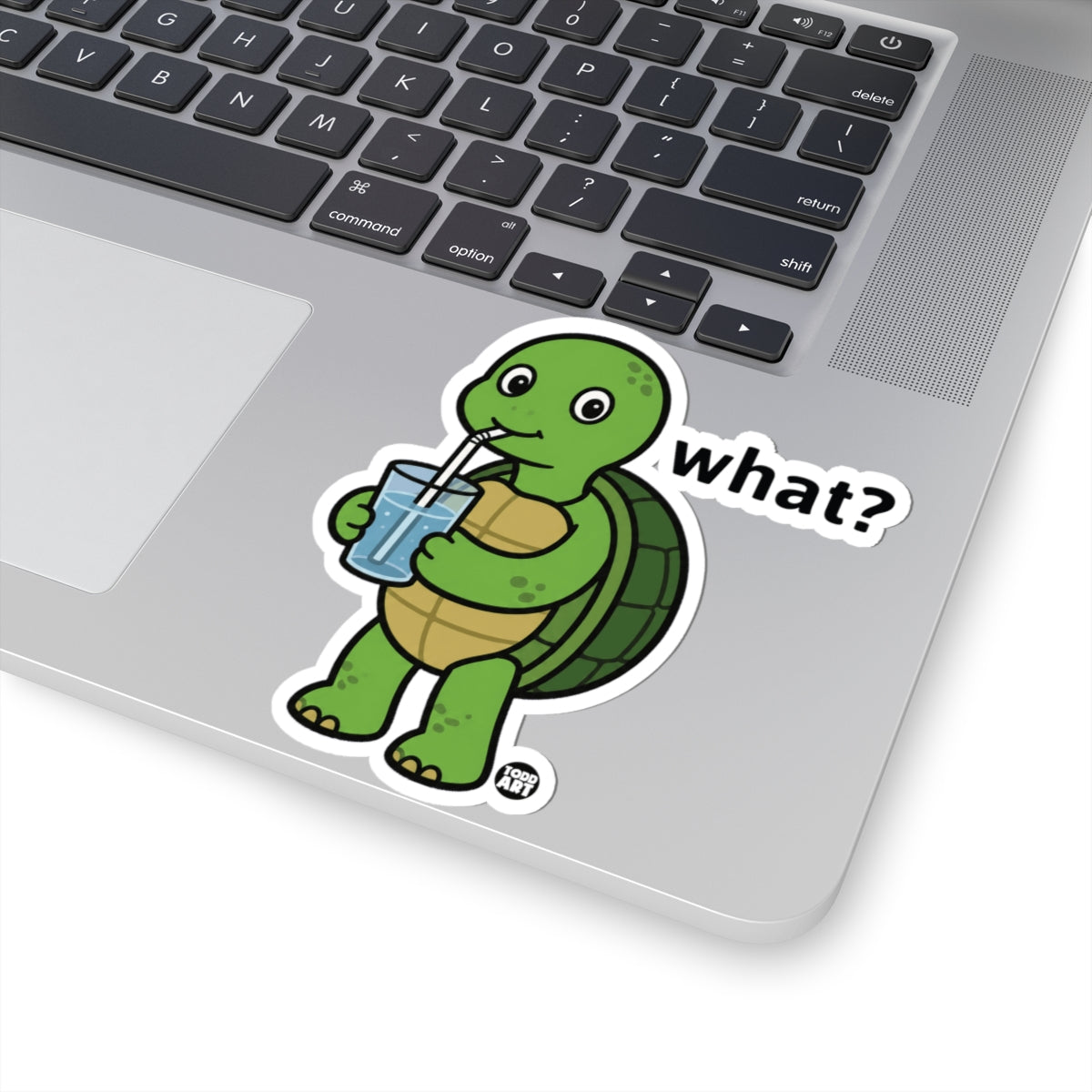Turtle Drinking WaterTodd Art Sticker