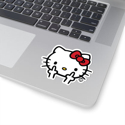 Cute Kitten with Bow Todd Art Sticker