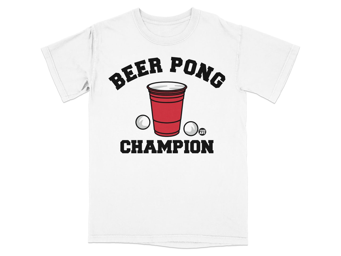 Beer Pong Champion Graphic Tee Shirt