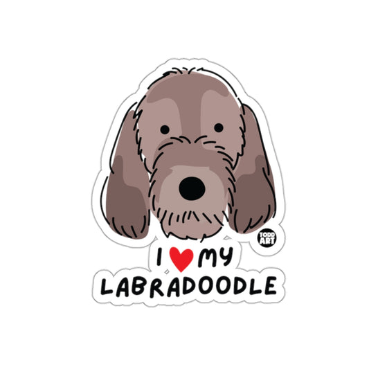 I Love My Labradoodle Cute Dog Lover Graphic Sticker