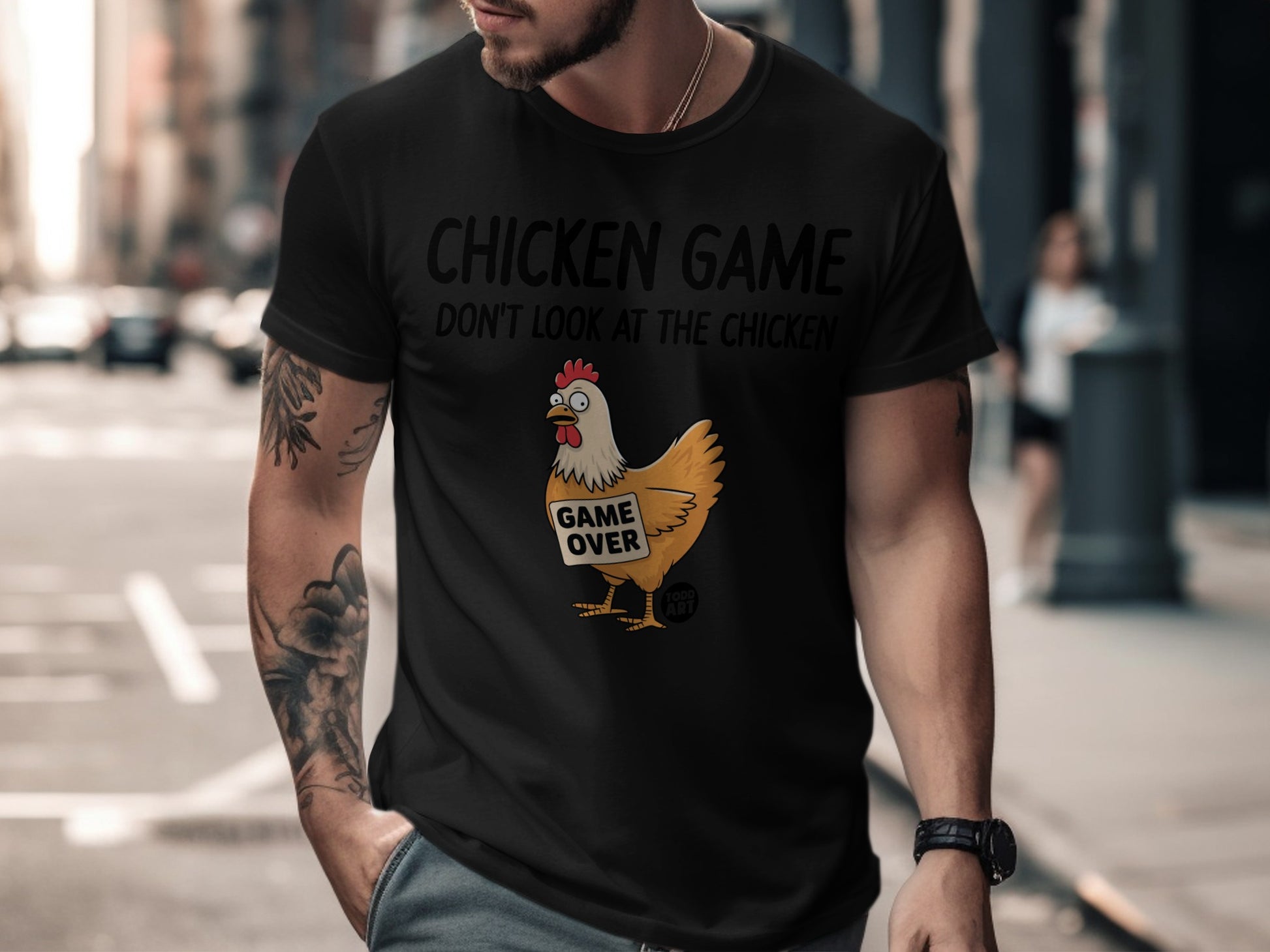 Chicken Game Don't Look At The Chicken Game Over T-Shirt