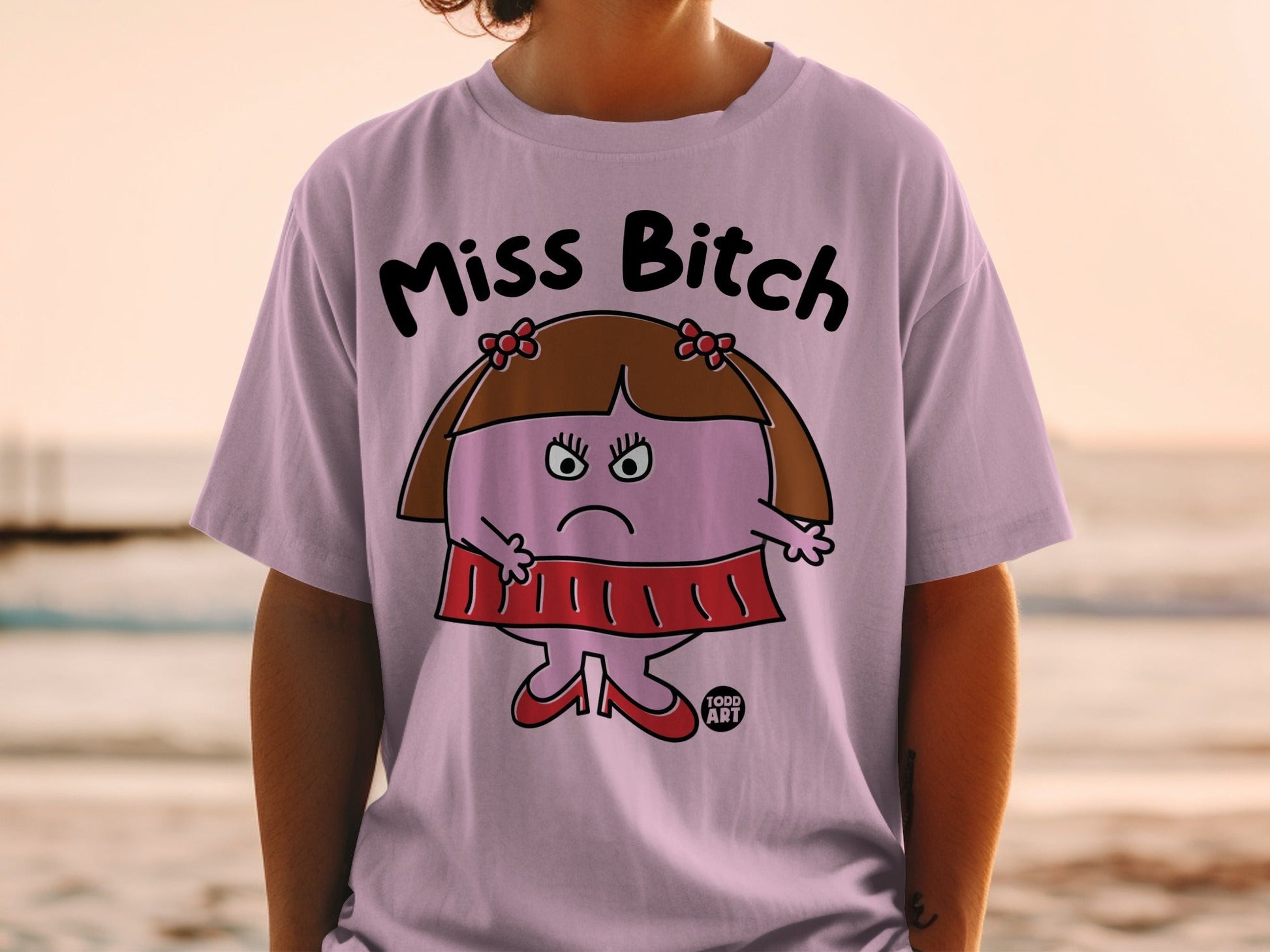Miss Bitch Character Graphic Tee Todd Art Shirt