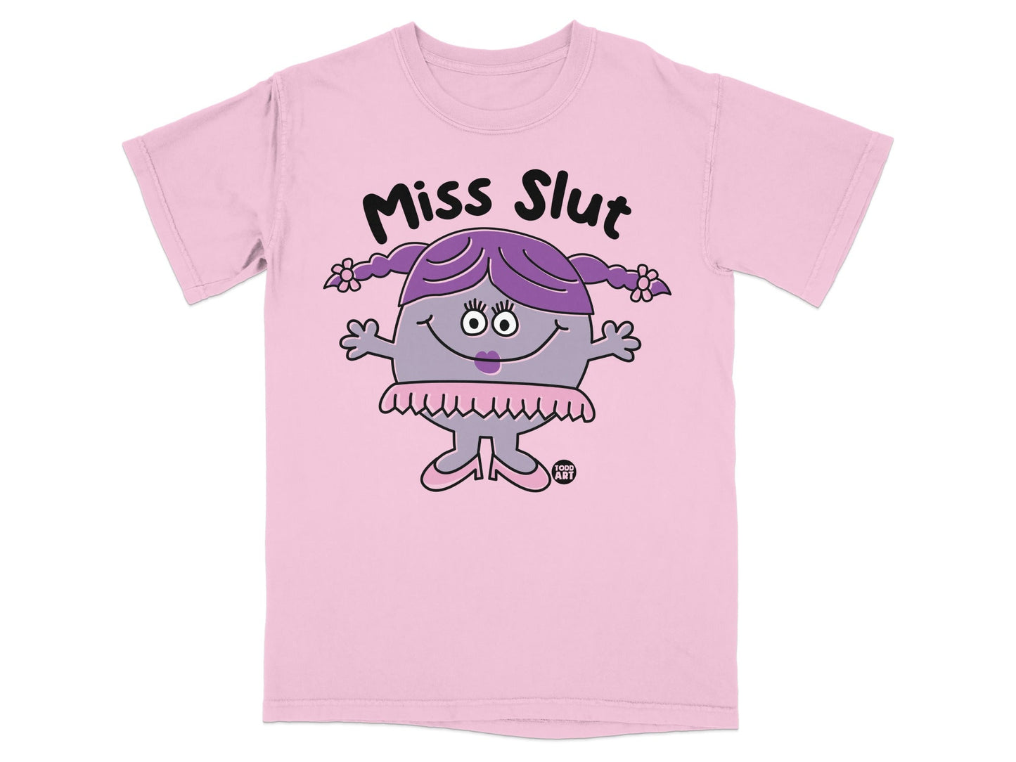 Miss Slut Graphic Cartoon Character Pink T-shirt