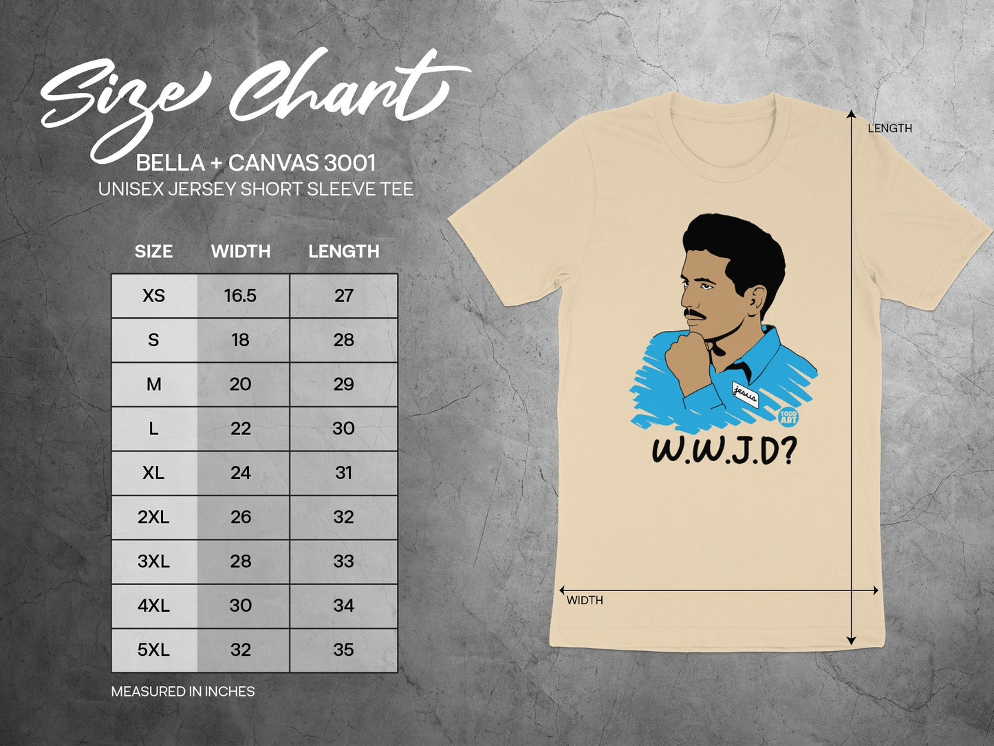 Retro Inspired W.W.J.D Design Unisex Tee product