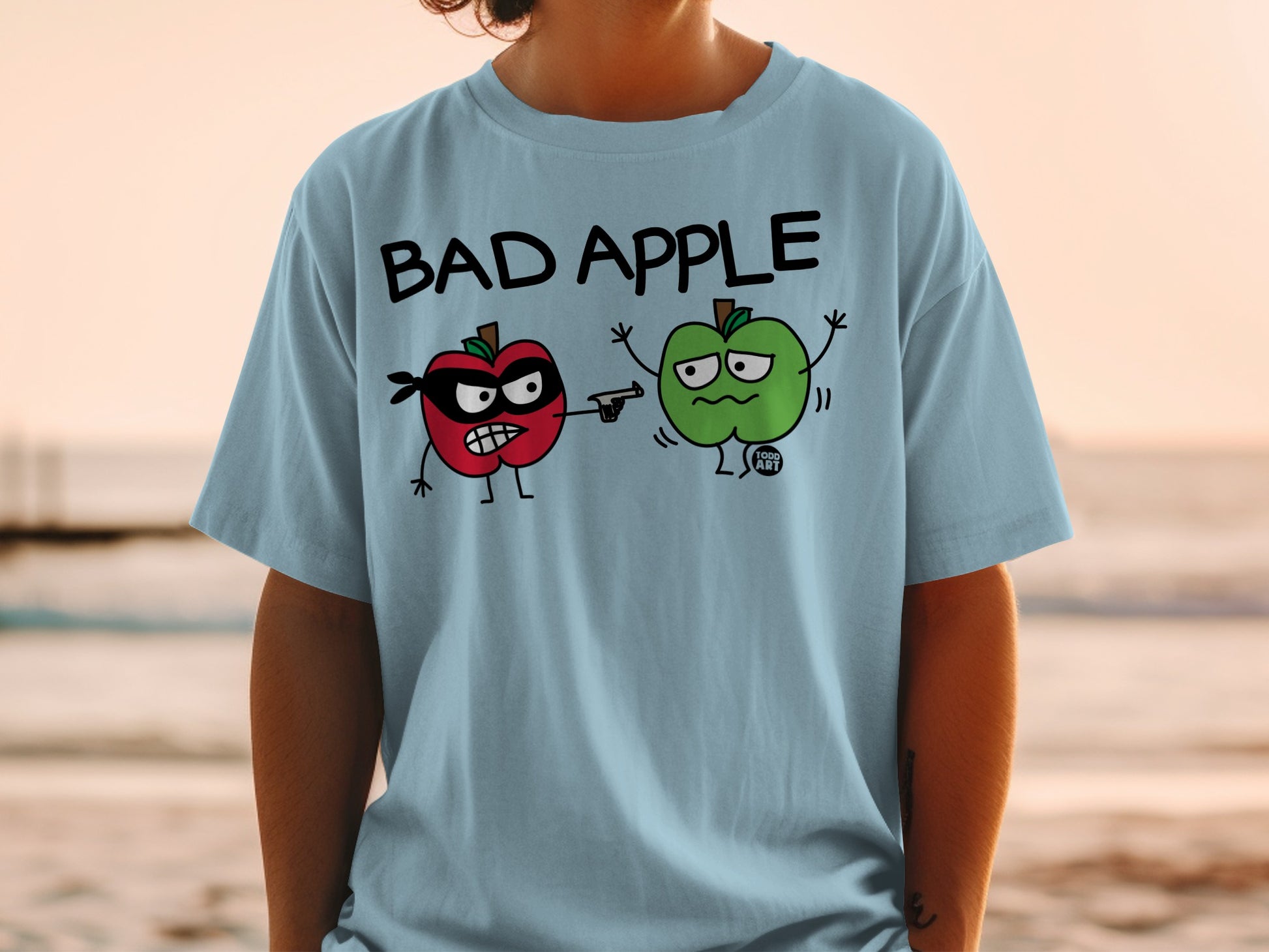Bad Apple Funny Cartoon Graphic T-Shirt product type