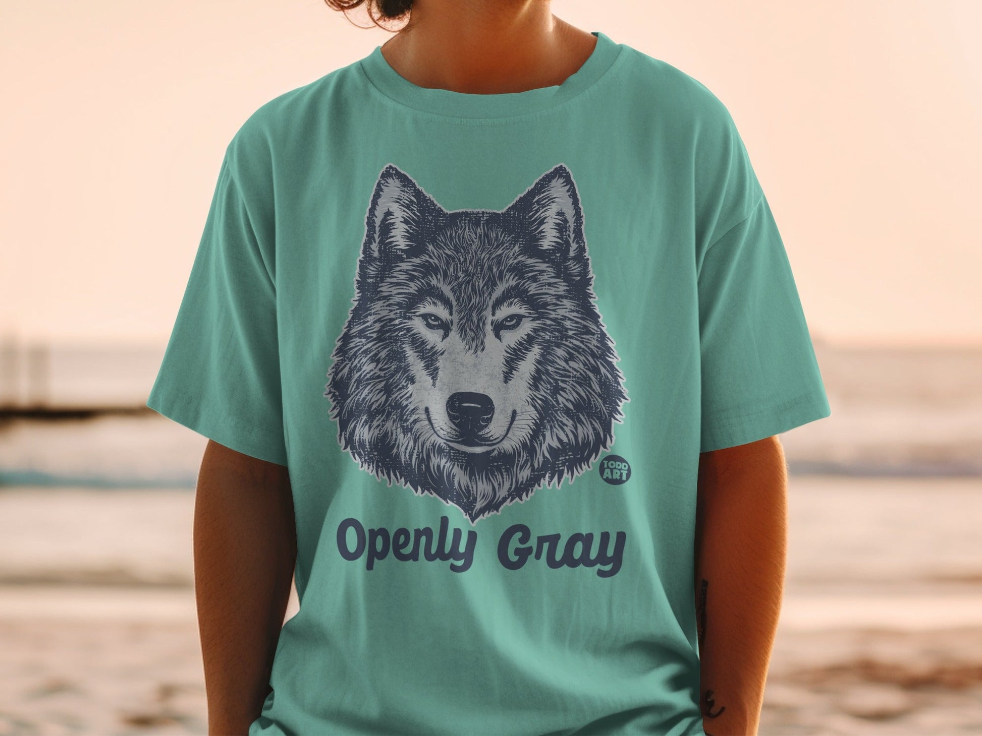 Openly Gray Wolf Graphic Unisex T-Shirt