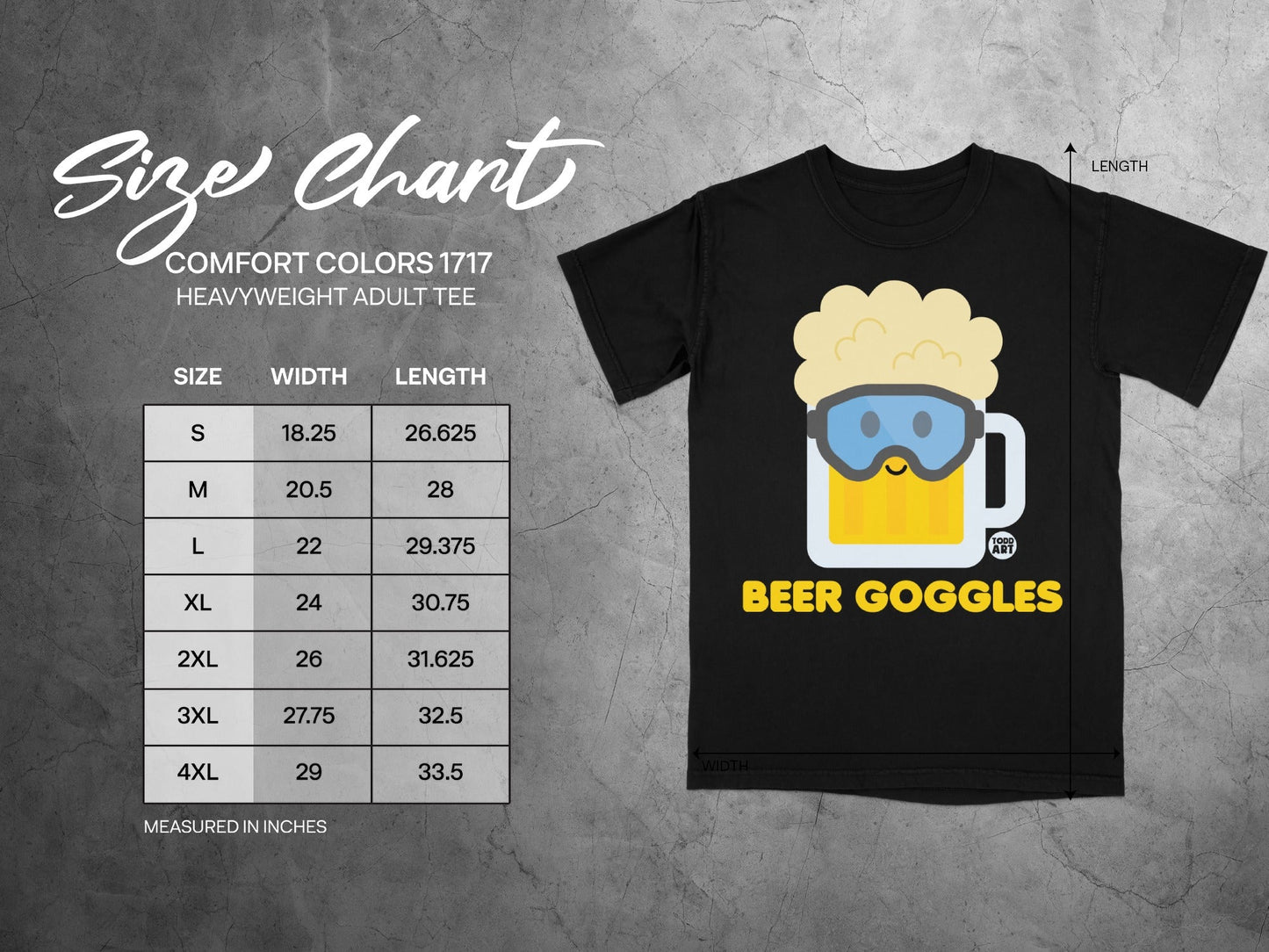 Beer Goggles Funny Graphic Heavyweight Adult Tee