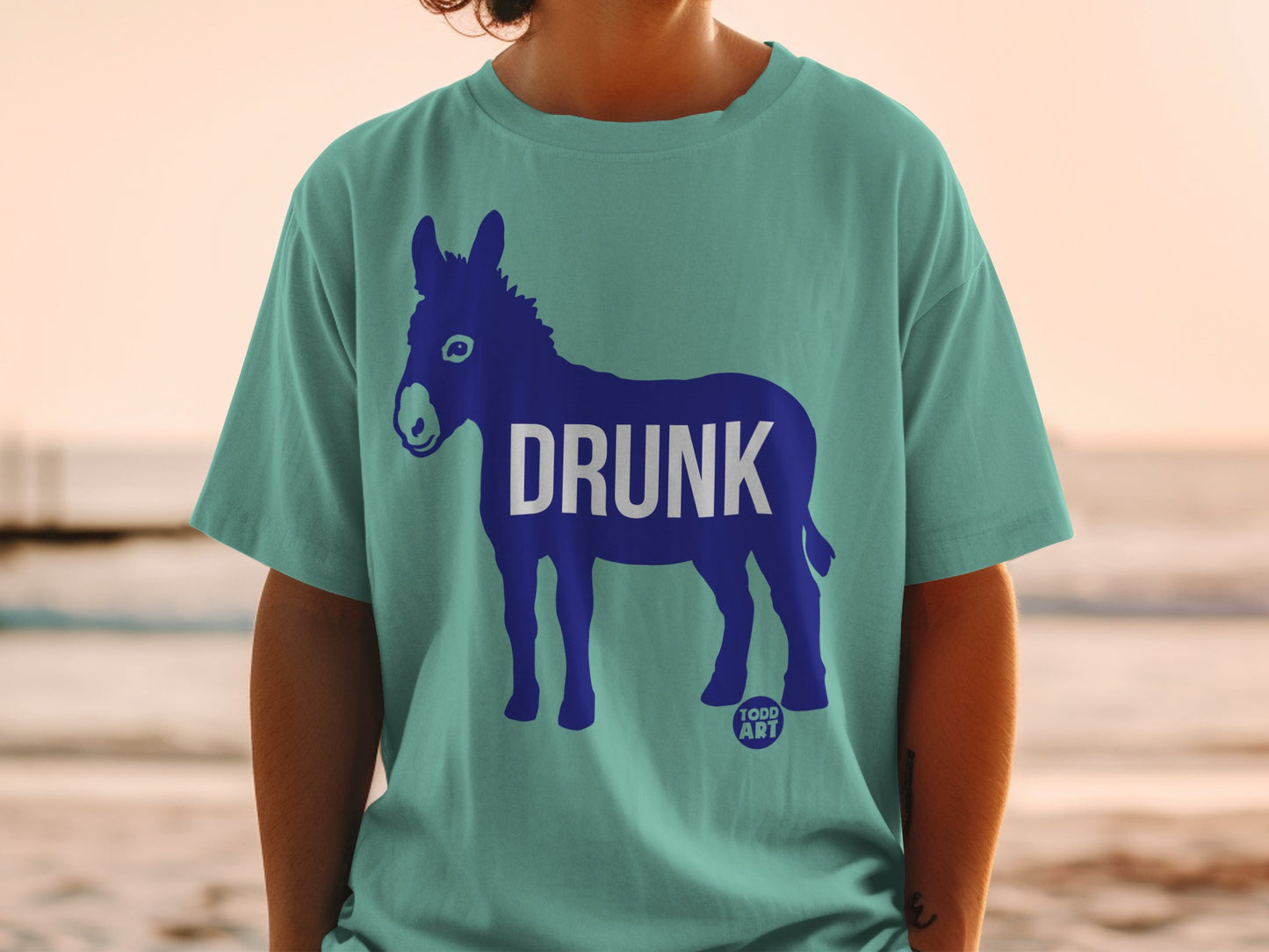 Funny Drunk Donkey Graphic T-Shirt for Humor Lovers