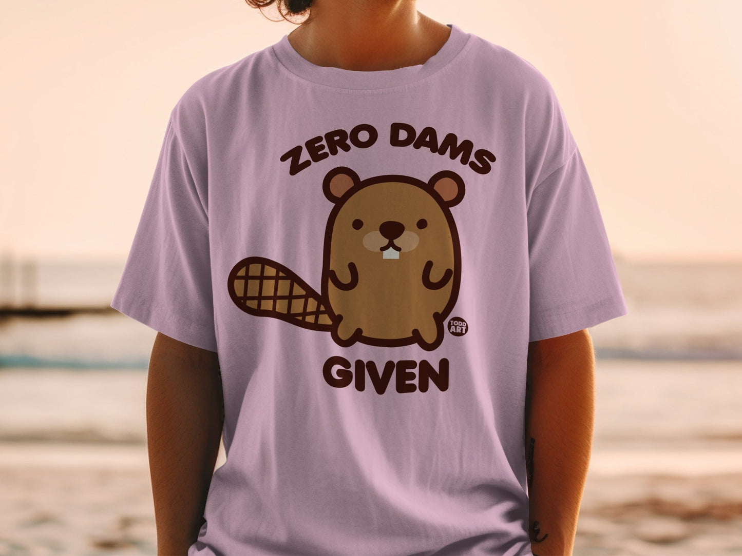 Zero Dams Given Cute Beaver T-Shirt for Fun Wear