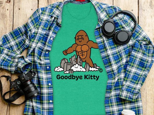 Goodbye Kitty Muscle Cartoon Shirt