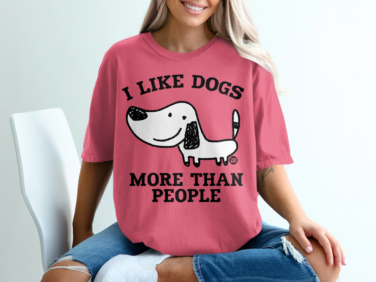 I Like Dogs More Than People Graphic T-Shirt
