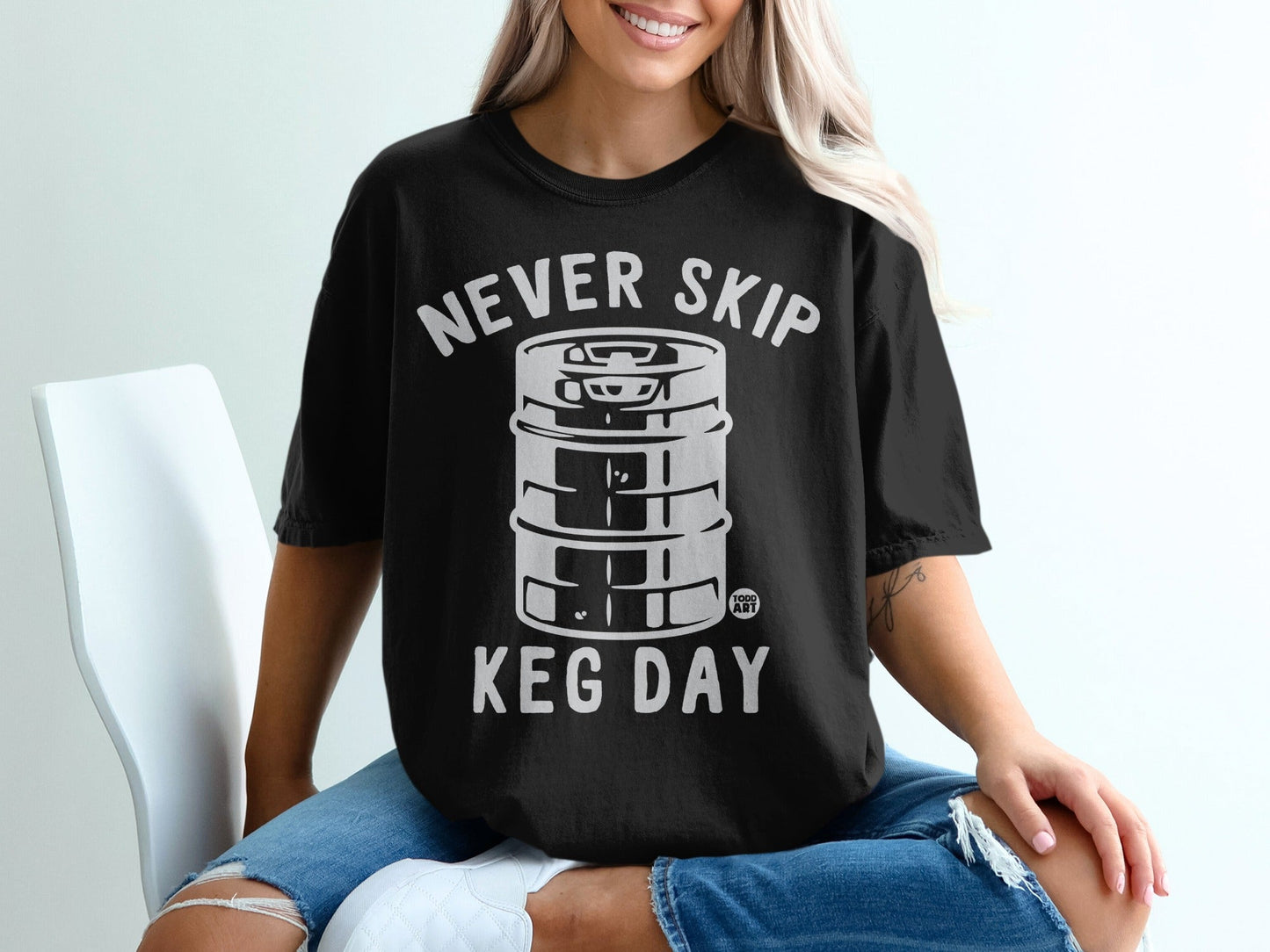 Never Skip Keg Day Graphic T-Shirt
