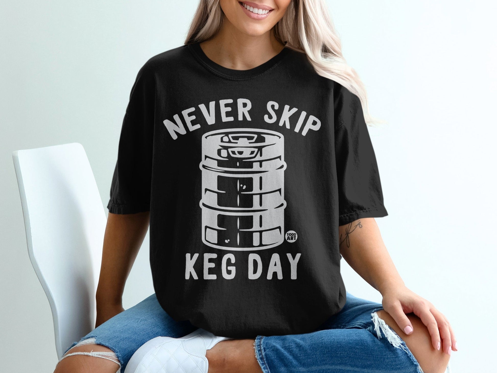 Never Skip Keg Day Graphic T-Shirt
