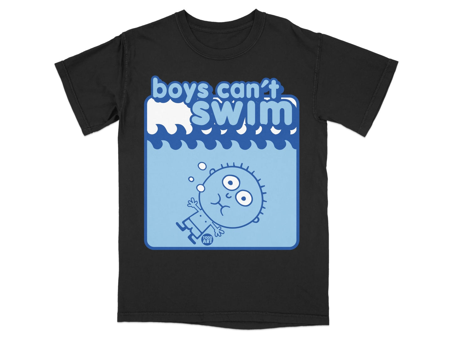 Boys Can't Swim Funny Graphic T-Shirt