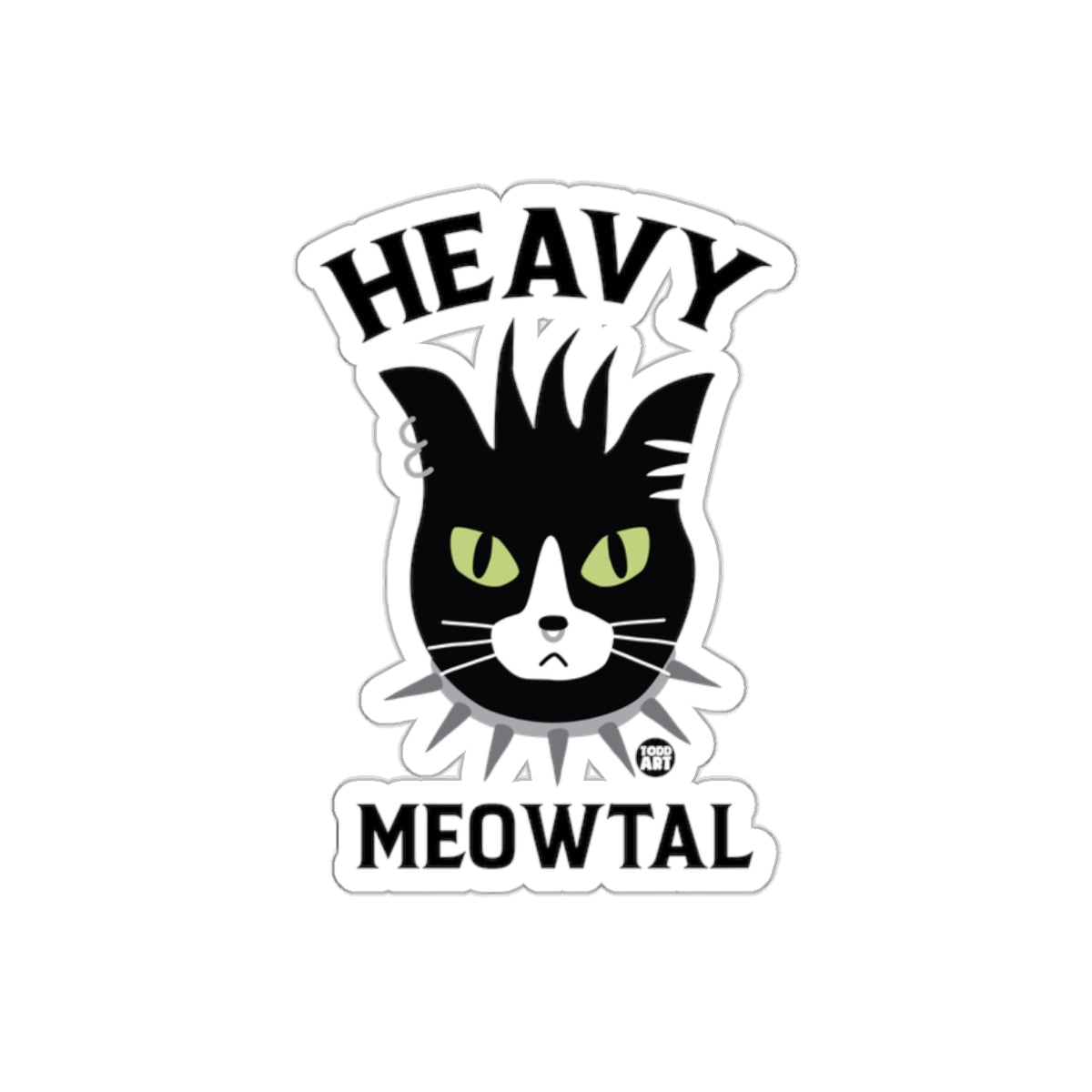 Heavy Meowtal Cat Sticker for Music and Cat Lovers