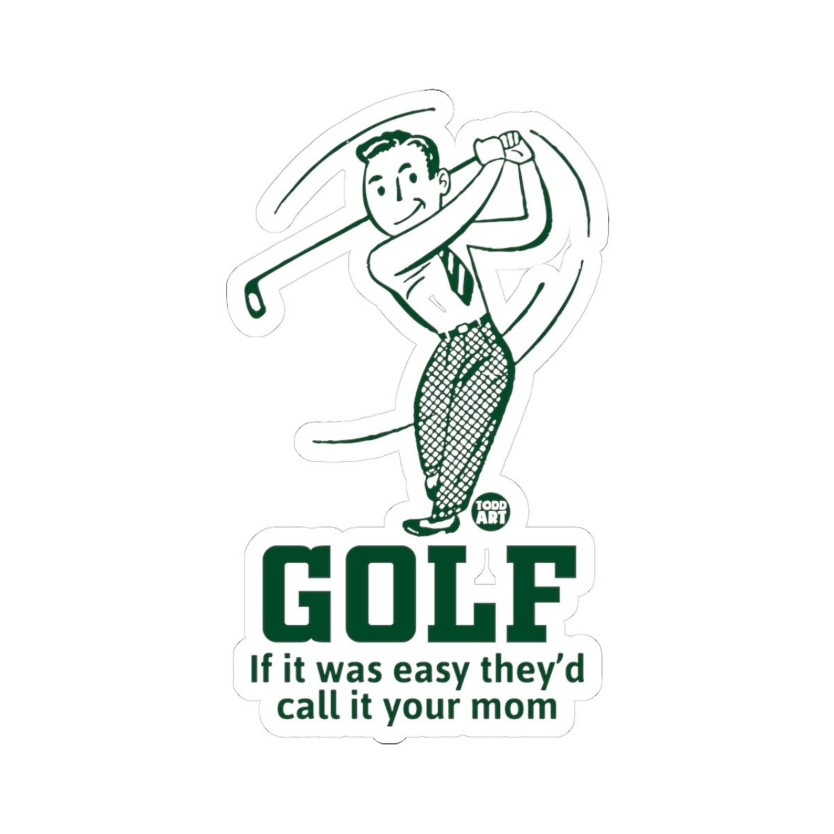 Golf Todd Art Sticker