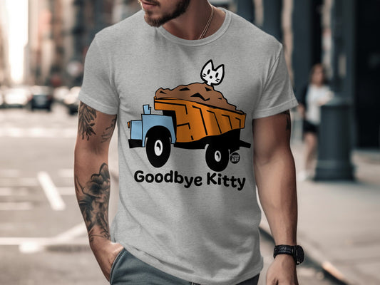 Goodbye Kitty Cute and Funny Graphic Tee