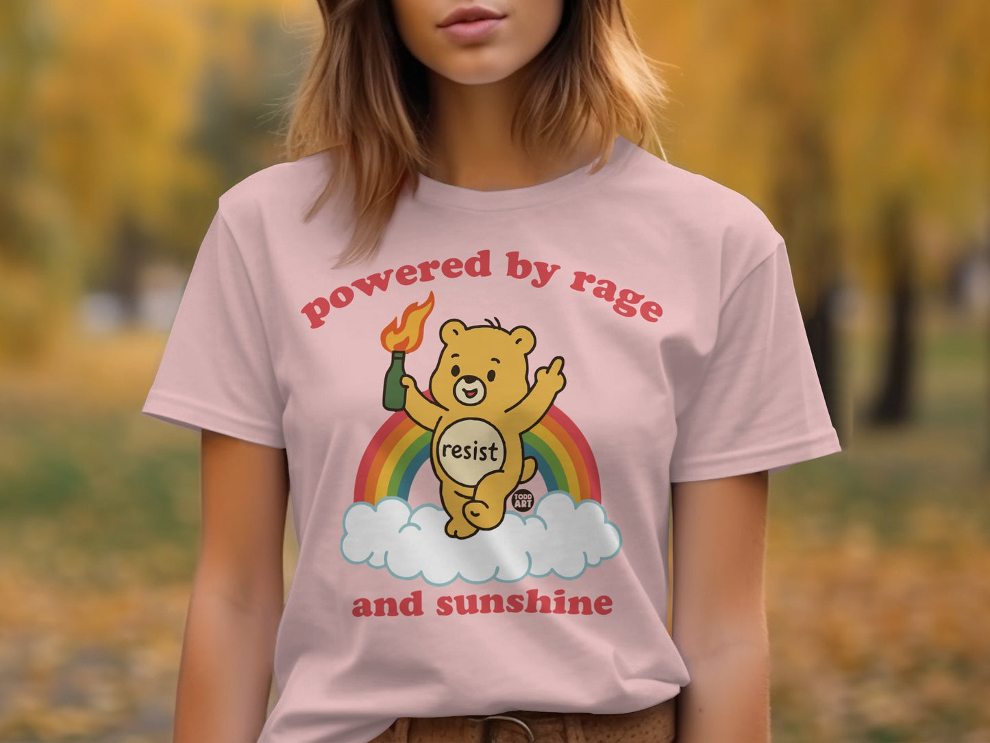 Powered by Rage and Sunshine Graphic T-Shirt