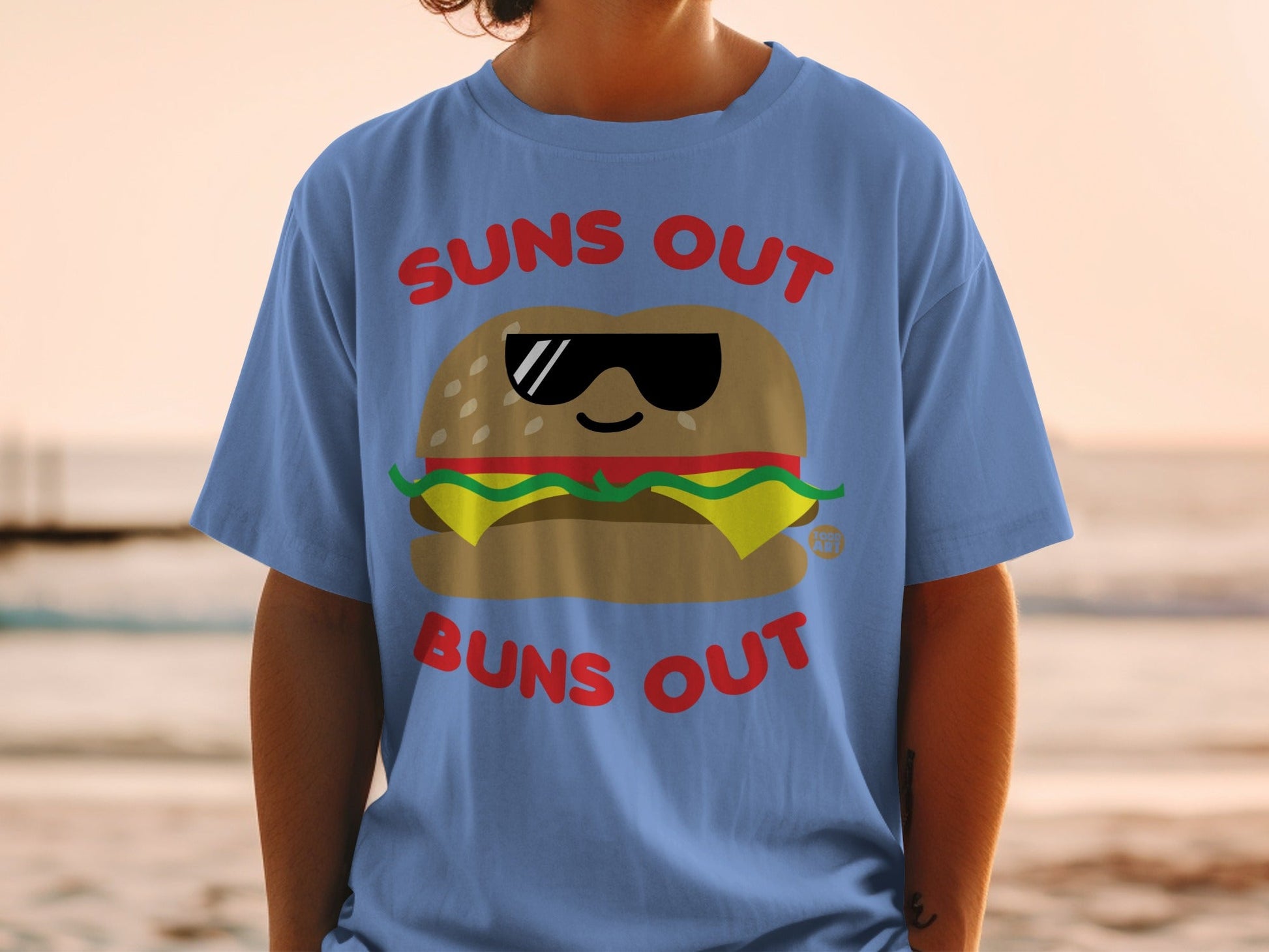 Suns Out Buns Out Hamburger Graphic T-Shirt