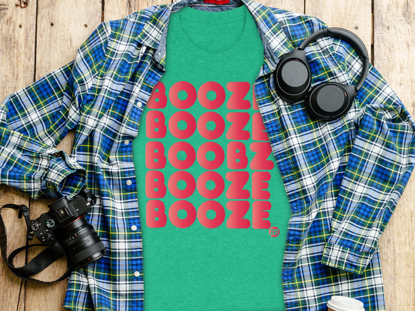 Fun Booze Graphic Green Unisex Shirt Unique Product Type