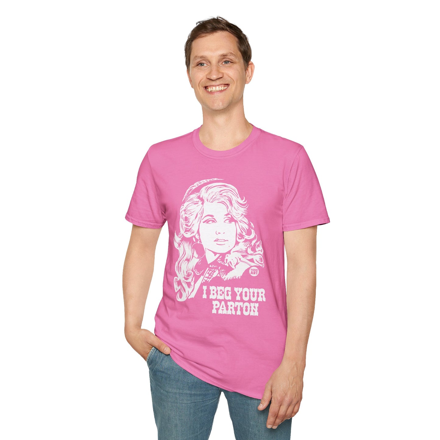 Dolly Parton Portrait T-Shirt — “I Beg Your Parton” Retro Country Graphic Tee