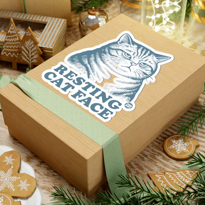Resting Cat FaceTodd Art Sticker