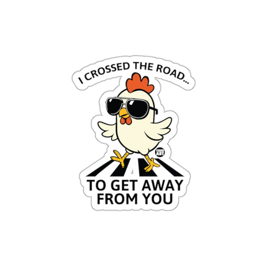 Funny Chicken Crossing Road Joke Sticker