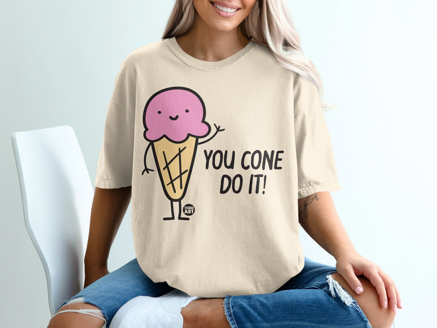 You Cone Do It Ice Cream Graphic T-shirt