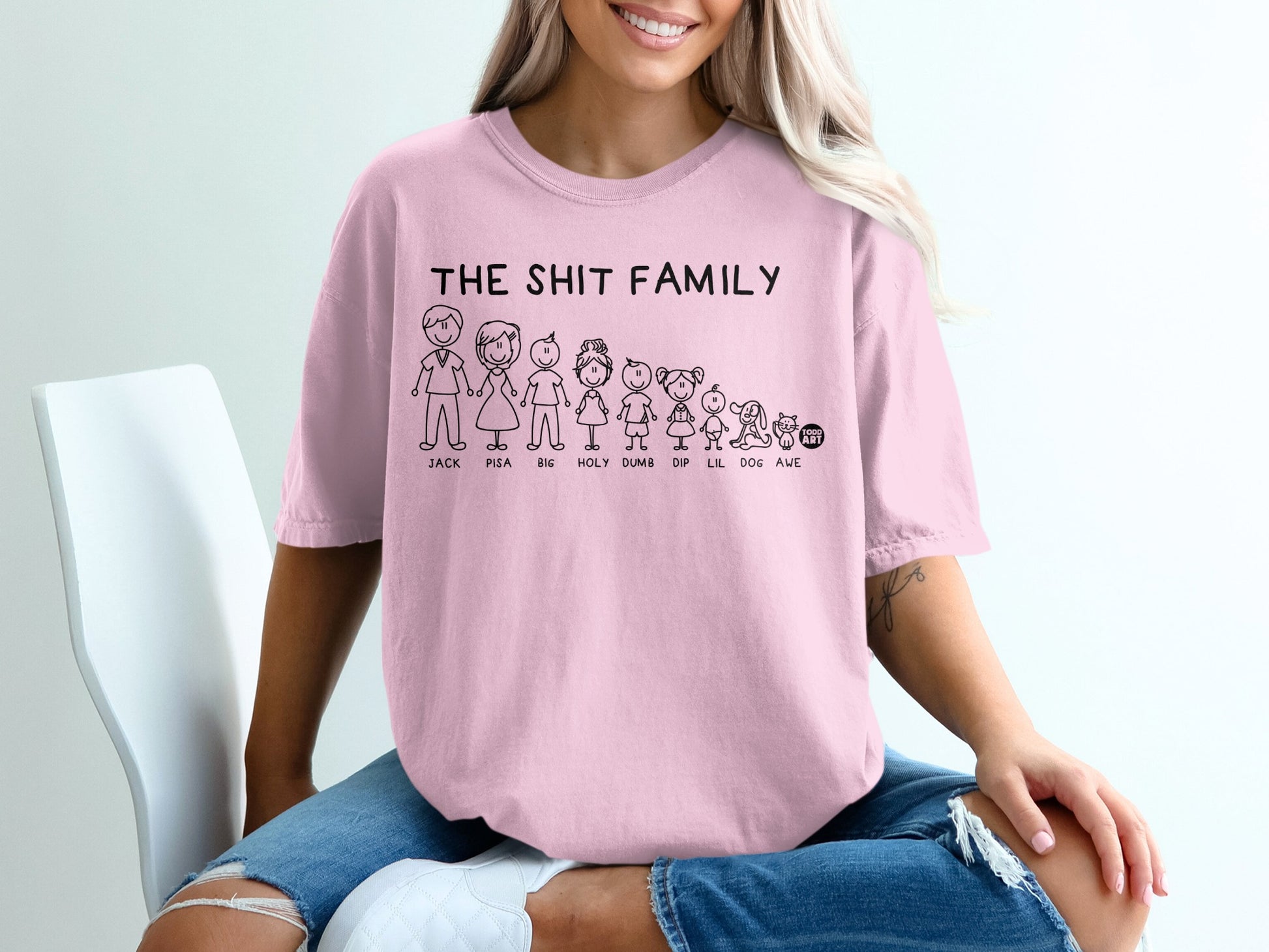 The Shit Family Stick Figure Design Sweatshirt product type