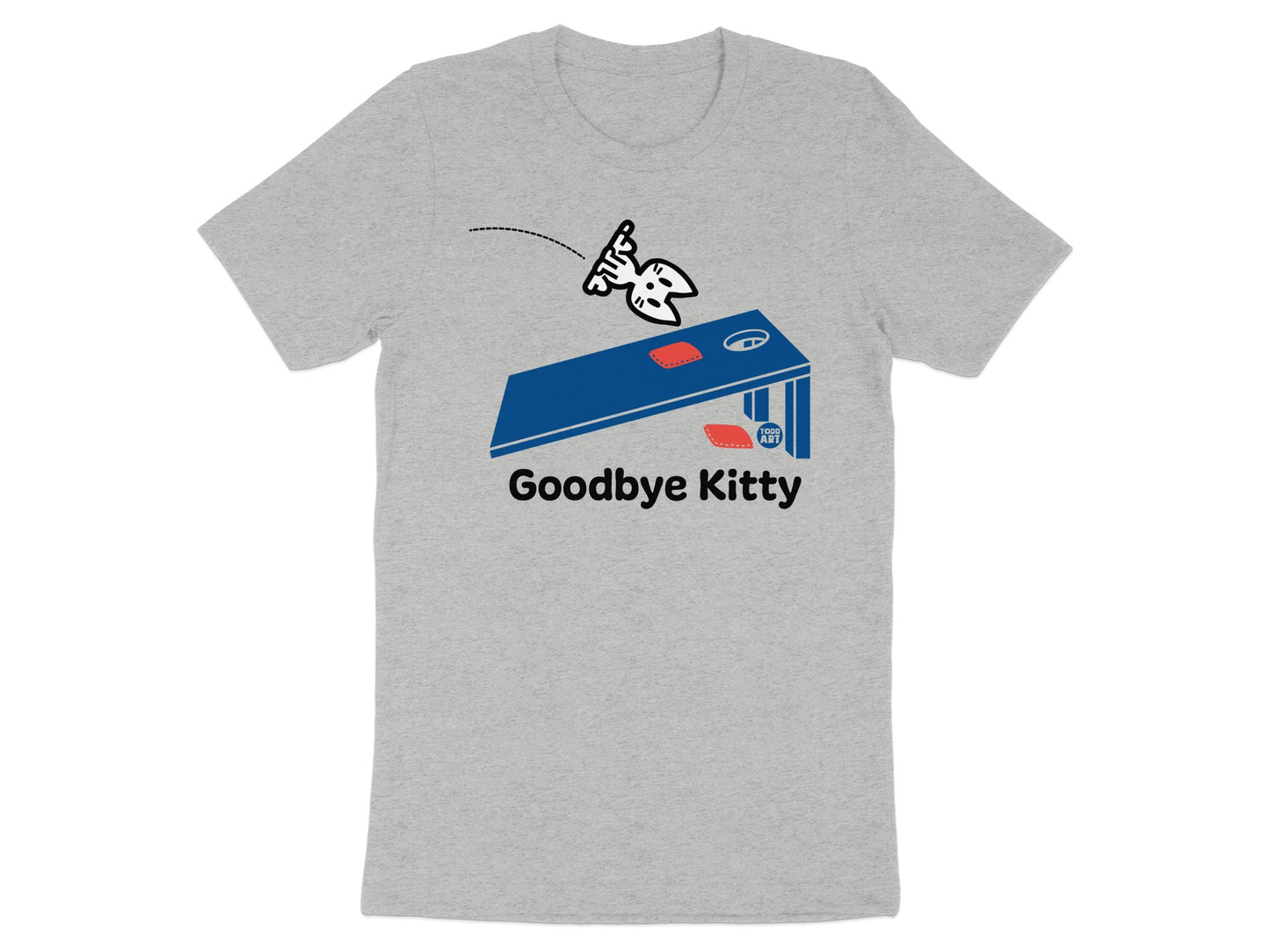 Goodbye Kitty Print on a Graphic T-Shirt