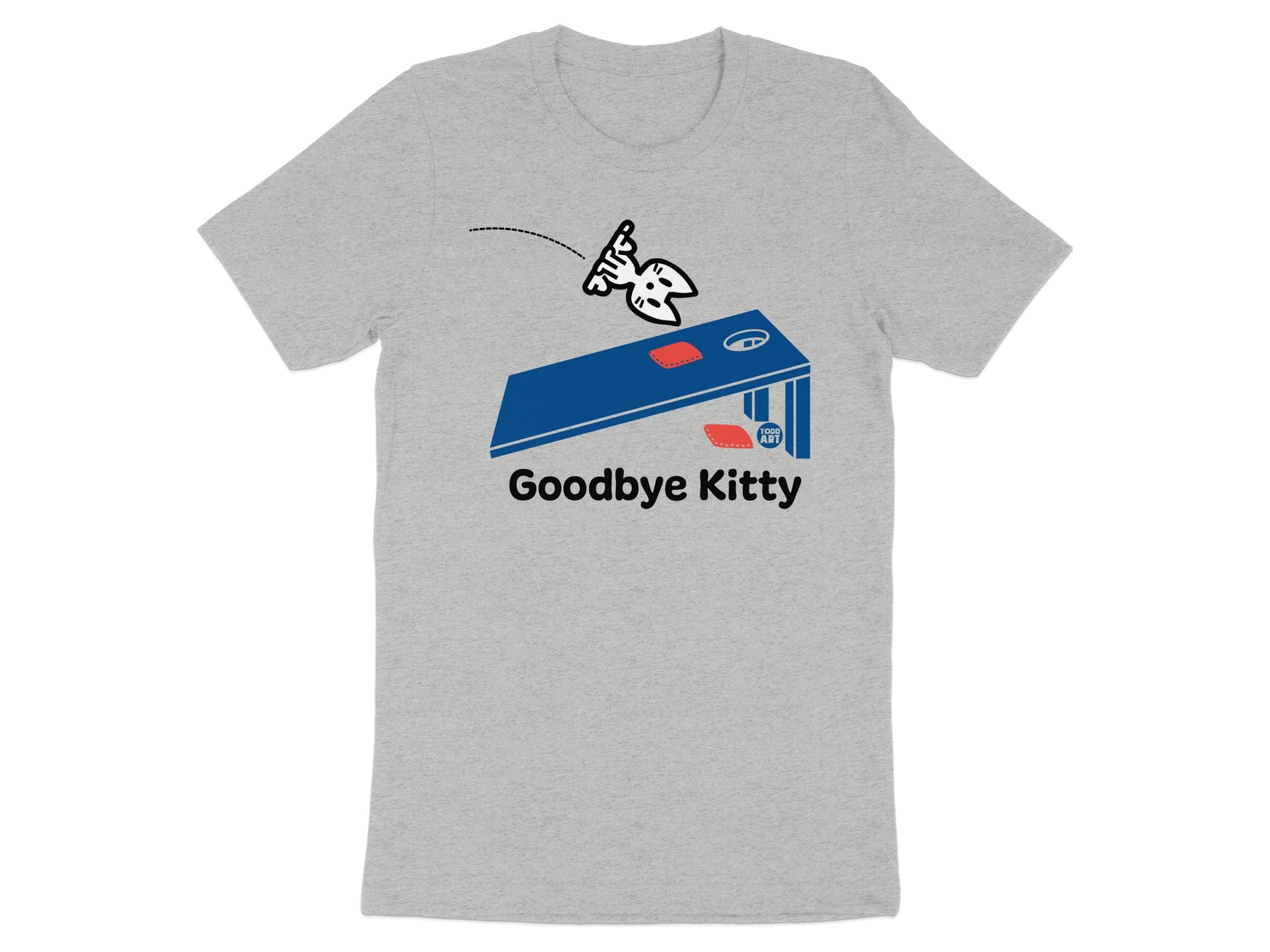 Goodbye Kitty Print on a Graphic T-Shirt
