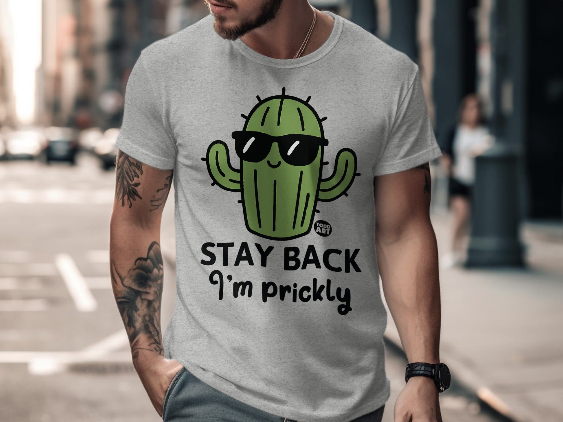 Stay Back I'm Prickly Cactus Graphic T-shirt