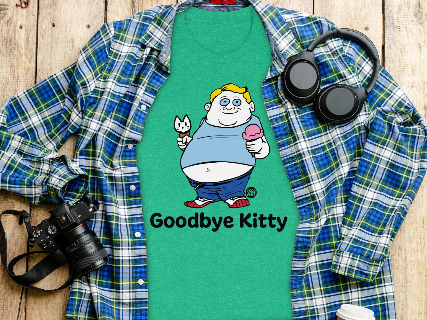 Goodbye Kitty Graphic T-Shirt Fun Statement Shirt